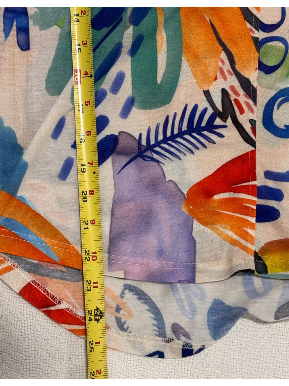 Zara Multicolor Abstract Collared Shirt with Blue Accents - Picture 7 of 9